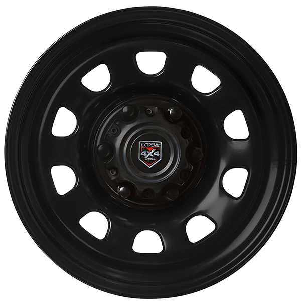 Extreme 4x4 Steel Wheel D Hole 16x8 6 139 7 35p 106 1 Blck Fits Ranger Bt50 Cap