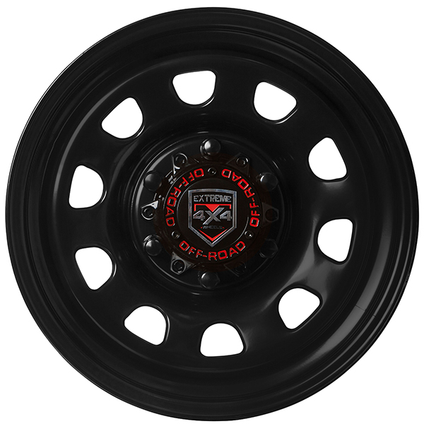 Extreme 4x4 Steel Wheel D Hole 16x8 6 139 7 35p Blck 106 1 Fits Ranger Bt50 Cap