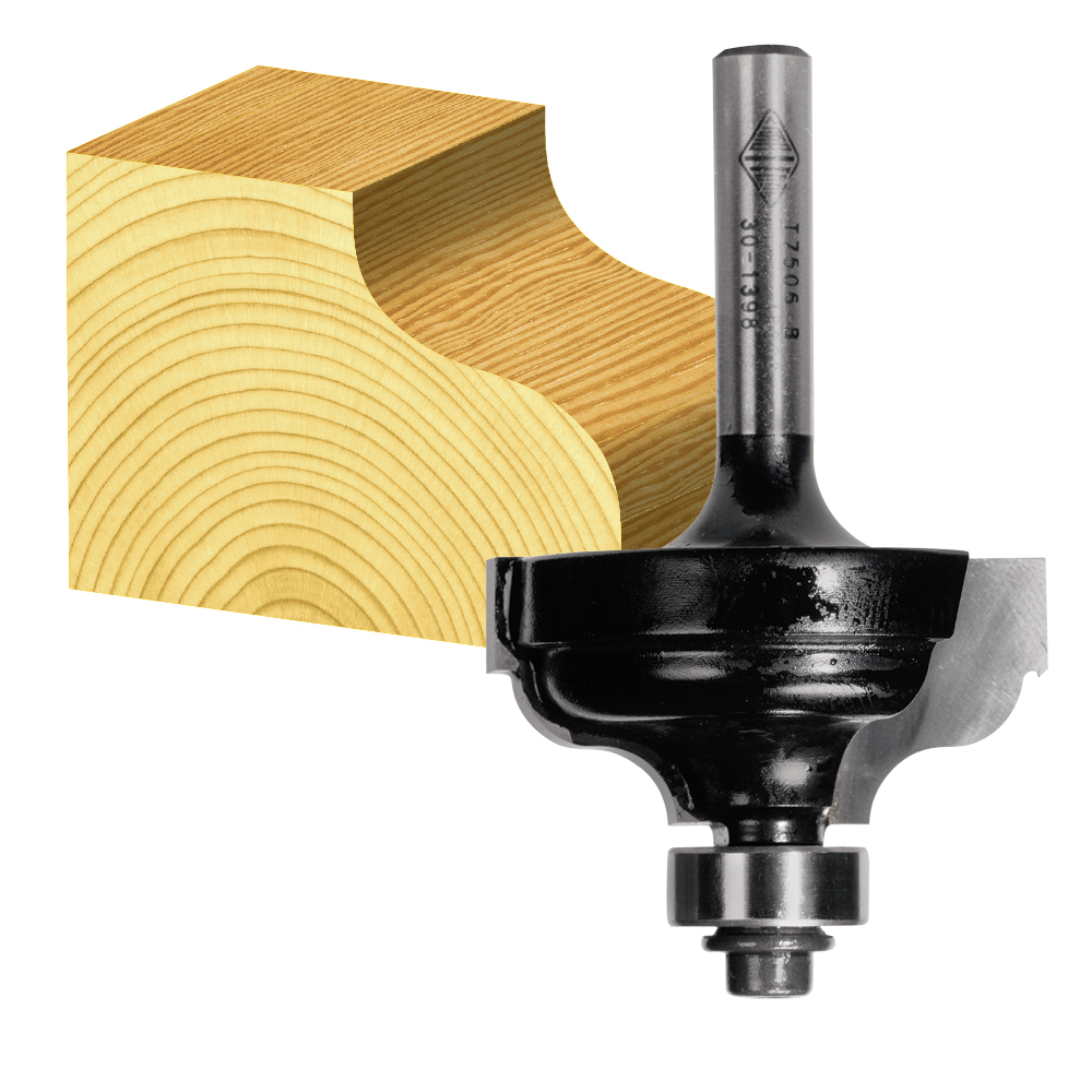 Carbitool 2 Flute 4.8mm Radius Ogee Router Bit w/ Bearing 1/2