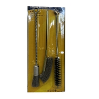 Union 3pc Hand Brush Set 0.2mm High Carbon Steel Wire Loop Handle HET-31 7132102