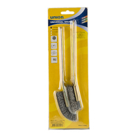 Union 2pc Hand Brush Set 0.2mm High Carbon Steel Wire Loop Handle HIJ-21 7122102