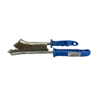 Union 1pc Hand Brush 0.35mm Stainless Steel Blue Handle HNJ-93 7318930