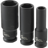 PCL Thin Deep Impact Socket 1/2" Drive 12 13 15 17 19 21 22 24 27 mm 6 Pt Point