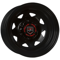 Extreme 4x4 Steel Wheel for Nissan Patrol 15X10 6/139.7 44N Black 110.1cb + Cap