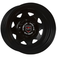 Extreme 4x4 Steel Wheel for Nissan Patrol 15X10 6/139.7 44N Black 110.1cb + Cap