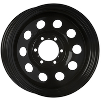 Extreme 4x4 Steel Wheel Round 15x8" 6/139.7 23N Black 110.1cb fits Nissan Patrol