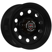 Extreme 4x4 Steel Wheel Round 16x8 6/139.7 35P Black 106.1 fit Ranger BT50 + Cap