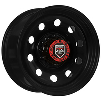 Extreme 4x4 Steel Wheel Round 16x8 6/139.7 35P Black 106.1 fit Ranger BT50 + Cap