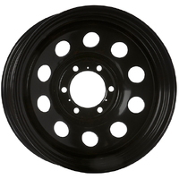 Extreme 4x4 Steel Wheel Round 16x8-3 6/114.3 20P Black 66.1 fits D40 Navara