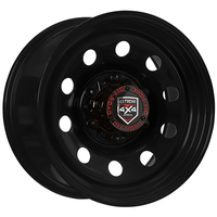 Extreme 4X4 Steel Wheel Round 17X8 6/139.7 30P Black 106.1 fit Hilux Triton Cap