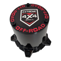 2 x Black Centre Cap Dome 5/150 Extreme 4x4 Steel Wheel Red Writing No 79 Series