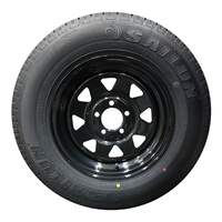 14x6" for Holden HQ 5/120.65 0P Wheel Rim and 185R14c LT Tyre Black Trailer Crvn