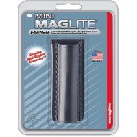 Maglite Mini 2-Cell AA Smooth Leather Belt Holster Case Black for Mini R6 Unisex