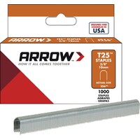 Arrow T25 U Type Fluted Staples 3/8" 10mm Heavy Duty Steel - Box of 1000 AR256