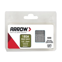 Arrow Brad Nails 5/8" 15mm 18 Gauge Steel for General Use - Box of 1000 BN1810CS