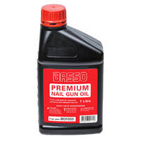 Basso Premium Nail Gun Oil 1 Litre w/ Resealable Witches Hat Lid BO1000