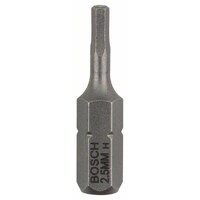 Bosch 3pcs 2.5mm Screwdriver Bit 1/4'' Hex Shank 25mm Length 2607001720