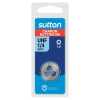 Sutton Tools 1/4" UNF Button Die 28TPI Carbon Steel 1"OD Unified Thread M4150635