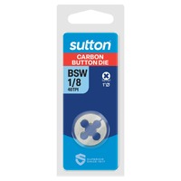 Sutton Tools 1/8" BSW Button Die 40 TPI Carbon Steel 1"OD BRT Finish M4180318