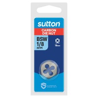 Sutton Tools 1/8" BSW Carbon Die Nut 40 TPI for General/DIY Use Only M4470318