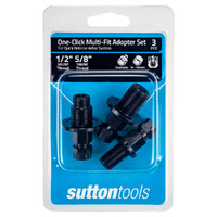 Sutton 1/2"x20 & 5/8"x18UNF Multi-Fit Adapter Set Stackable for 14-150mm Holesaw